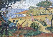 Paul Signac sketch for oil painting on canvas